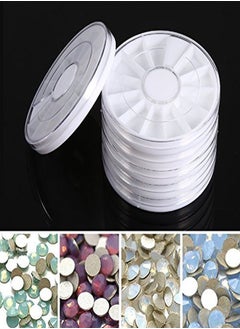 Sonew Pack Of 6 Nail Art Rhinestone Wheel Box Bead Slice Decoration Storage Container Nail Tools  - Image 2