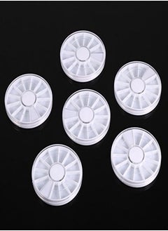 Sonew Pack Of 6 Nail Art Rhinestone Wheel Box Bead Slice Decoration Storage Container Nail Tools  - Image 5