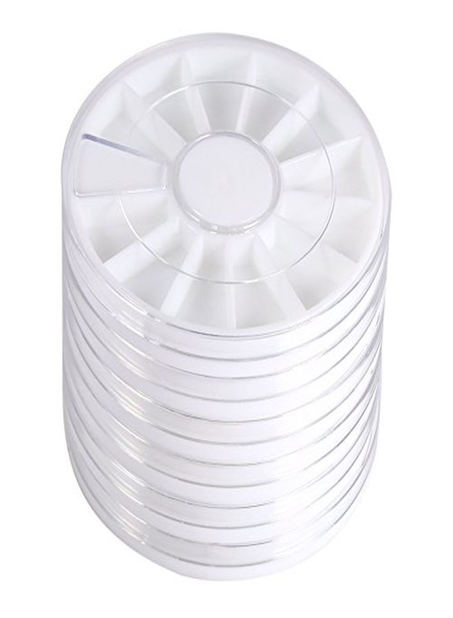 Sonew Pack Of 6 Nail Art Rhinestone Wheel Box Bead Slice Decoration Storage Container Nail Tools - Image 1