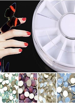 Sonew Pack Of 6 Nail Art Rhinestone Wheel Box Bead Slice Decoration Storage Container Nail Tools  - Image 3