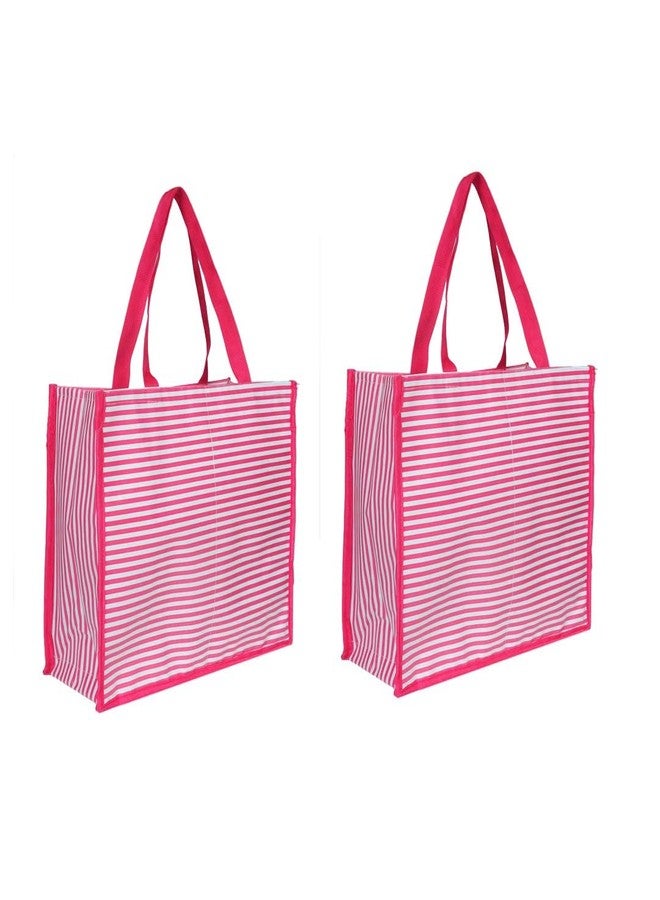SuneshCreation Multi-pocket Shopping Bag/Vegetable Carry Bag/Reusable Bag/Waterproof Shopping Bags Kitchen Essentials with Full Handles(Pack of 2) - Image 1