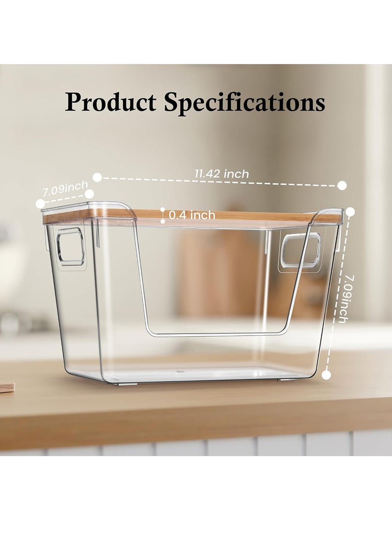 Uwals 2-Set Stackable Pantry Organizers and Storage, Clear Potato and Onion Storage Bin with Stackable Design - Kitchen Counter Organizers for Fruits, Vegetables, and Produce - Image 2