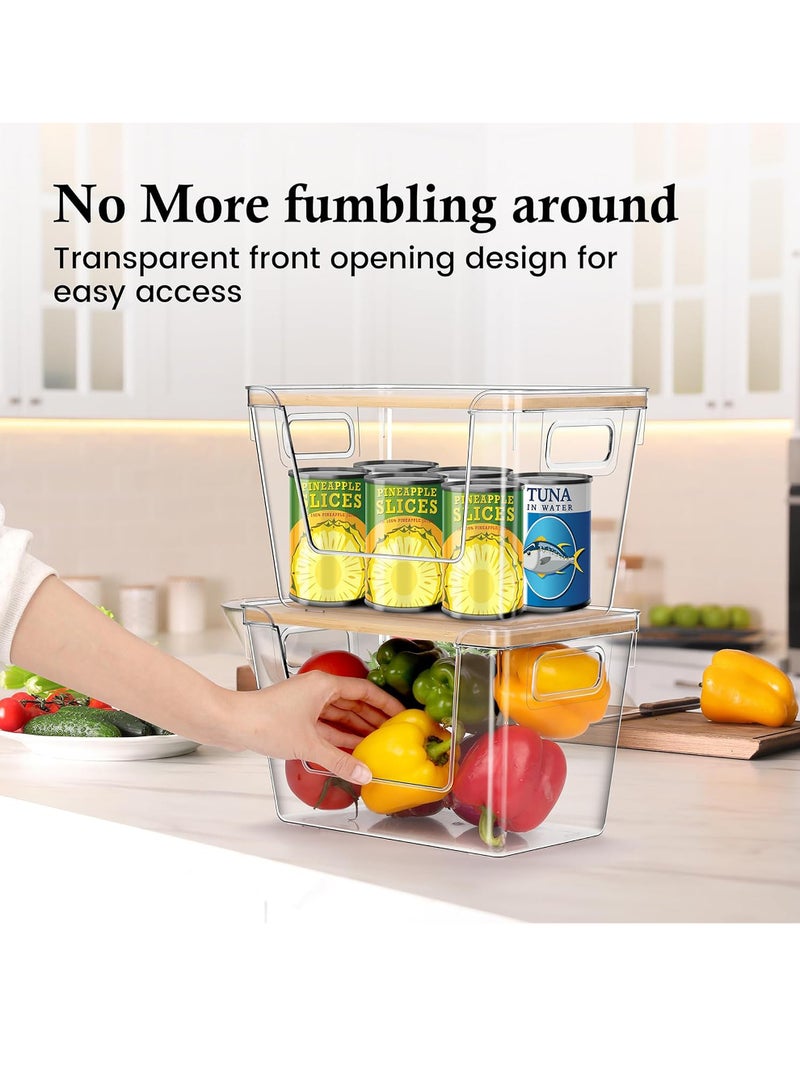 Uwals 2-Set Stackable Pantry Organizers and Storage, Clear Potato and Onion Storage Bin with Stackable Design - Kitchen Counter Organizers for Fruits, Vegetables, and Produce - Image 5