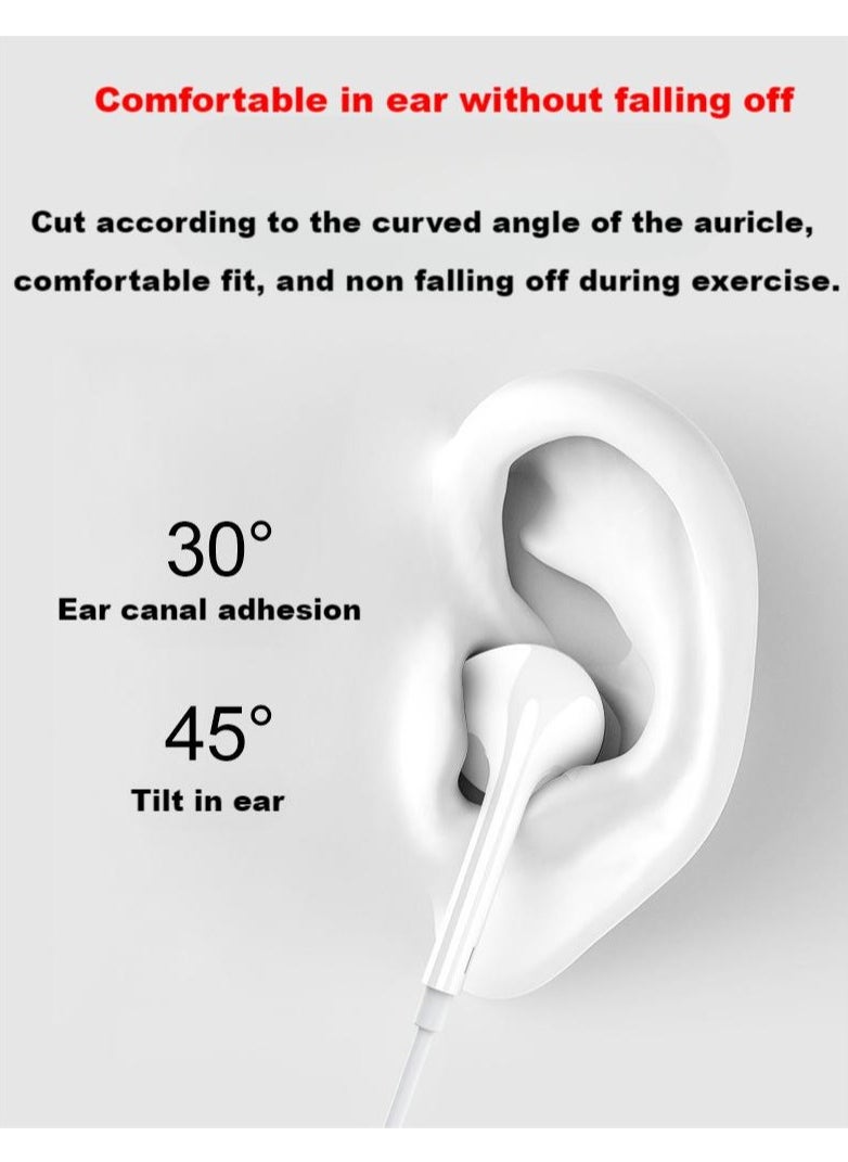 Generic - Earpods with USB C Wired Earbuds with Microphone & Volume Control, In-ear Headphones for iPhone 15 Pro Max, iPad Pro/Air, Samsung (White) - Image 1
