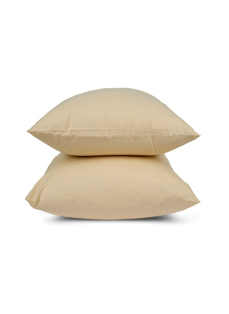 Home of linens طقم غطاء وسادة قطن كريمي 50×70  - Image 1