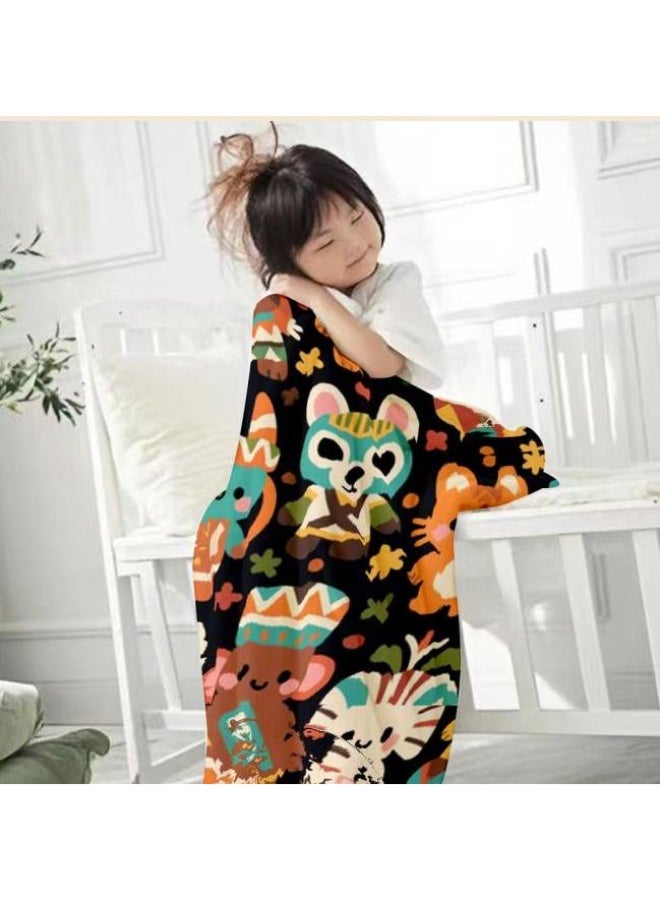 عام بطانية رقيقة من الفانيلا الكرتونية للأطفال والرضع (دافئة ومريحة، ومناسبة للنوم والألعاب) 70 سم * 100 سم - Image 3