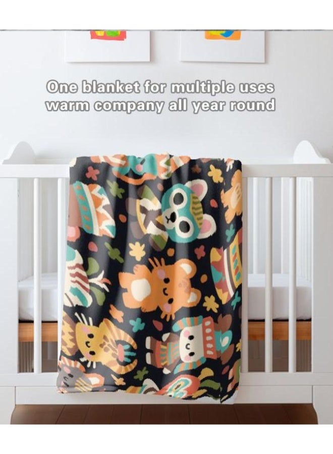 عام بطانية رقيقة من الفانيلا الكرتونية للأطفال والرضع (دافئة ومريحة، ومناسبة للنوم والألعاب) 70 سم * 100 سم - Image 5