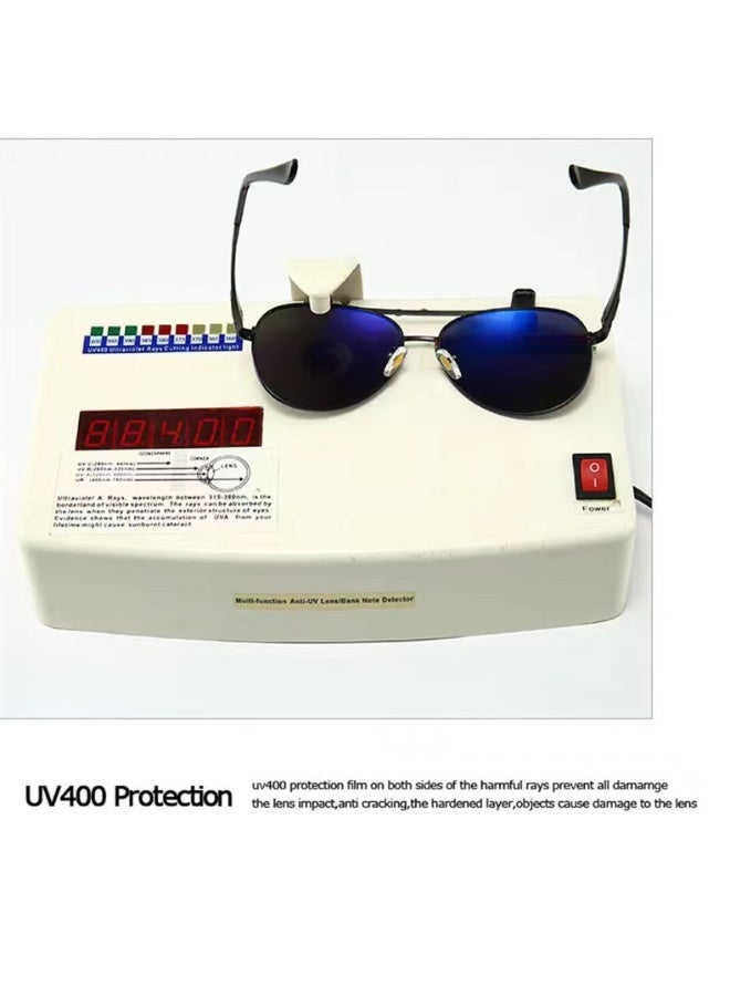 POLICE New Fshion High Quality Men's Sun Polarized Glasses Protects You from UV Rays Metal High-end Sunglasses Black Frame Black Gold - Image 4