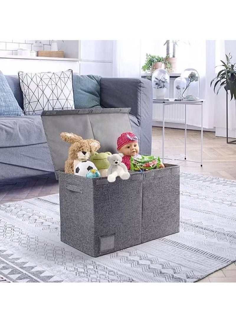 Gonice - Large Toy Box Chest Storage with Lid - Collapsible Kids Toys Boxes Organizer Bins Baskets Container with Handles - Image 1
