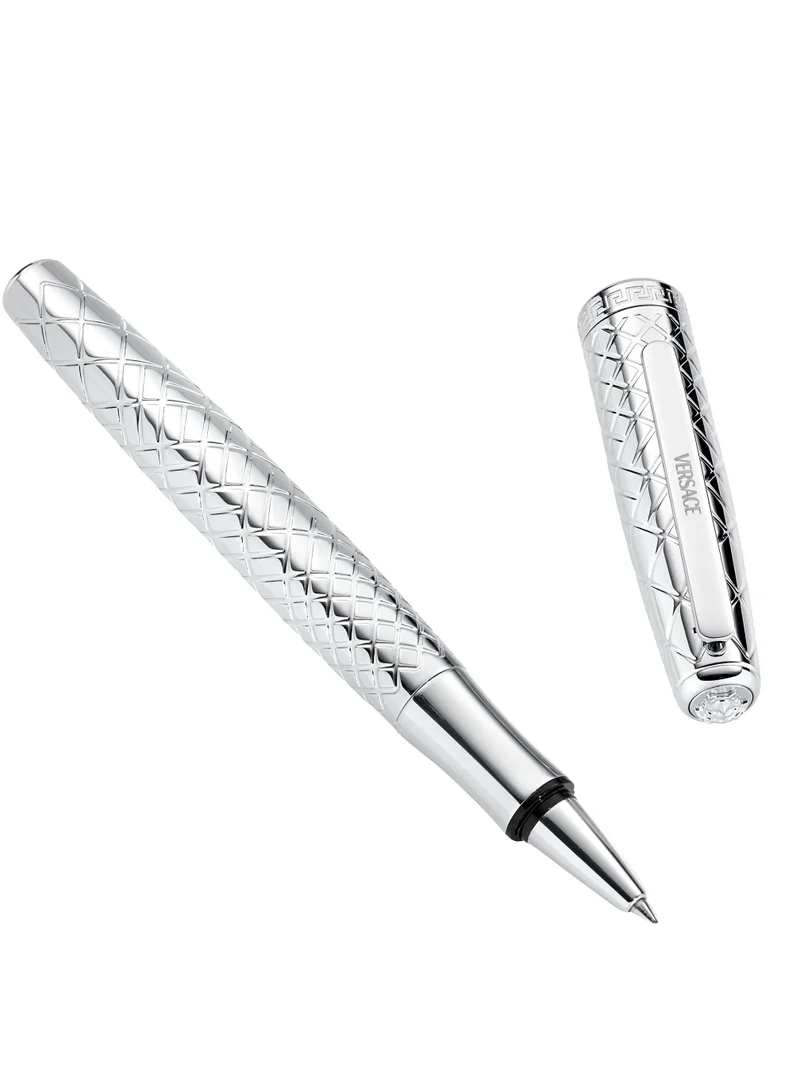 VERSACE Silver Patterned Writing Pen Elegant