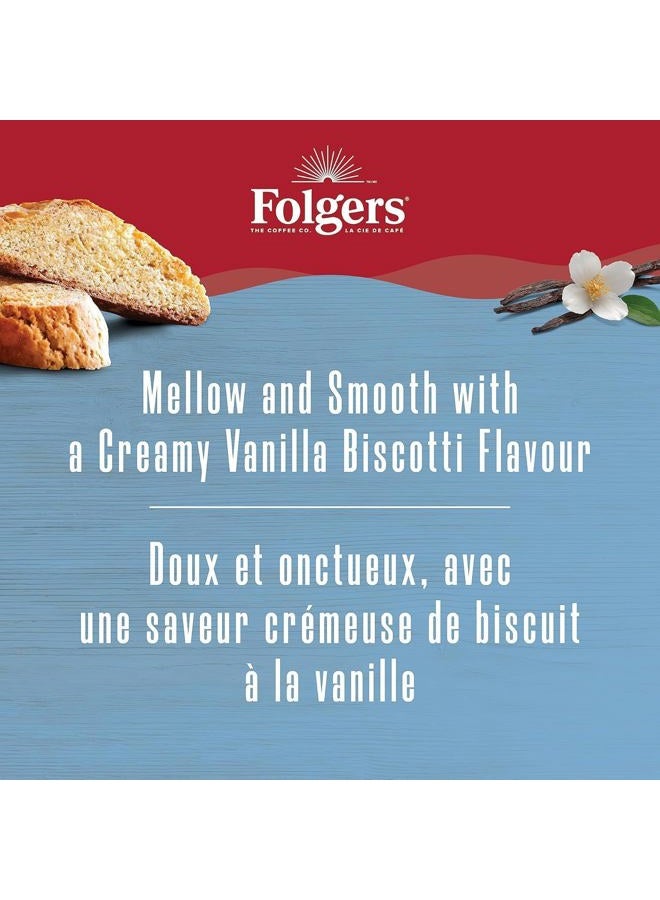 Folgers Vanilla Biscotti Coffee K-cups, 30 Count, 270g/9.5 oz. Box (Imported from Canada) - Image 2