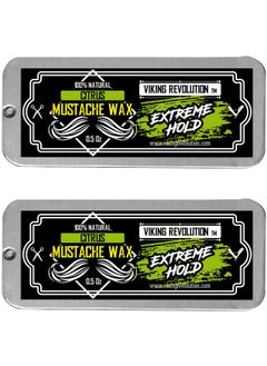 Hair Styling Agent Mustache Wax 2 Pack Extreme Hold Beard & Moustache Wax For Men Strong Hold Helps Train Tame & Style 0.5Oz Each (Citrus 2 Pack)
