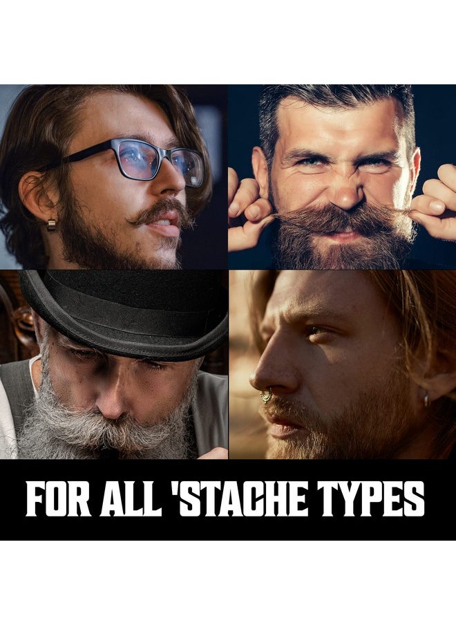 Viking Revolution - Hair Styling Agent Mustache Wax 2 Pack Extreme Hold Beard & Moustache Wax For Men Strong Hold Helps Train Tame & Style 0.5Oz Each (Citrus 2 Pack) - Image 1