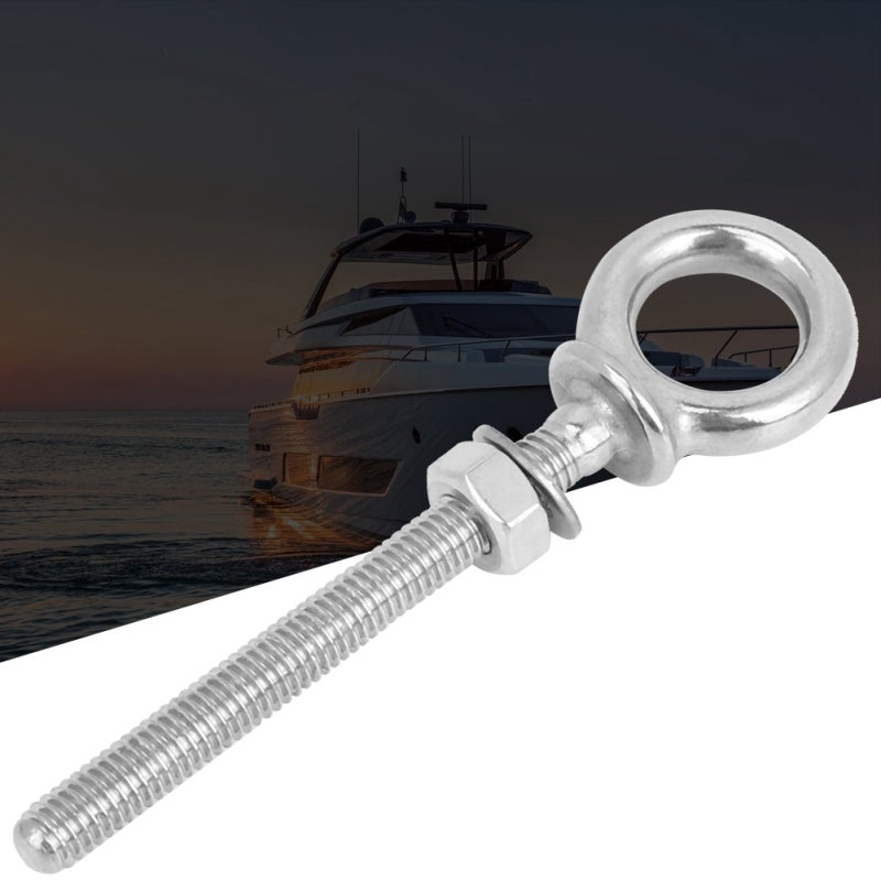 Heavy Duty Eye Bolt: M8 Stainless Steel, Erosion Proof, Easy To Install - High Strength Long Eye Bolt for Marine Boat, Trailer, Truck Exterior & Interior Use - Image 2