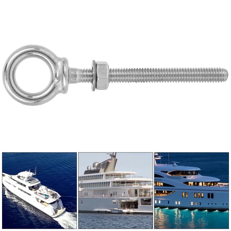 Heavy Duty Eye Bolt: M8 Stainless Steel, Erosion Proof, Easy To Install - High Strength Long Eye Bolt for Marine Boat, Trailer, Truck Exterior & Interior Use - Image 4