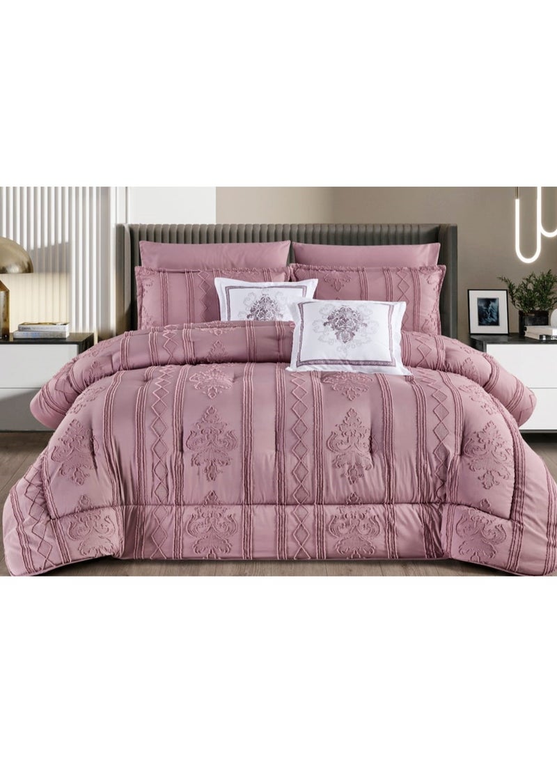 Moon 4 Pieces Royal Luxury Embossed Bedspread for One and a Half Person to Add Beauty and Elegance to Your Room Microfiber Quilt Size 170*220 cm  - Image 1
