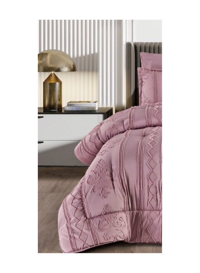 Moon 4 Pieces Royal Luxury Embossed Bedspread for One and a Half Person to Add Beauty and Elegance to Your Room Microfiber Quilt Size 170*220 cm  - Image 2