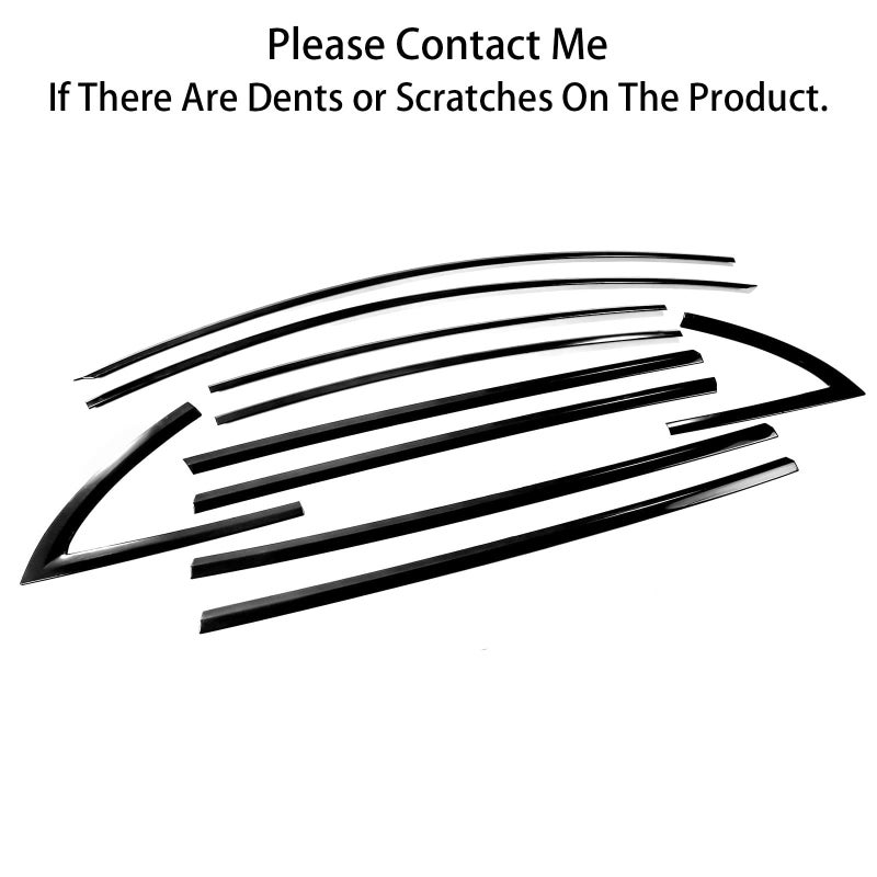 CRMDF Stainless Steel Window Trim Chrome Delete for Tesla Model 3 2017-2026 Black Window Trim Blackout Kit - Image 4