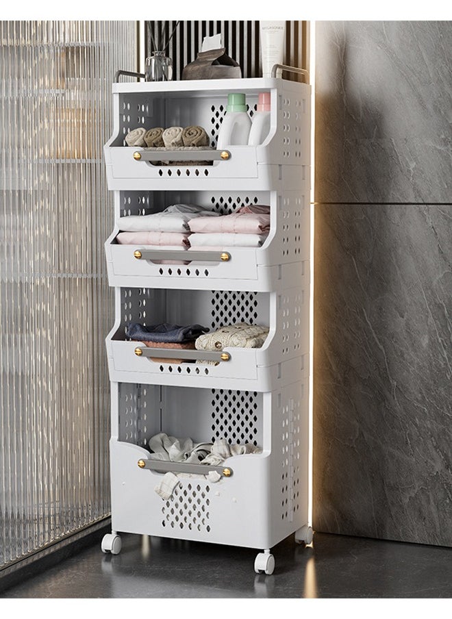 NKX - 4 Layers Foldable Plastic Floor Mounted Storage Organizer - Image 1