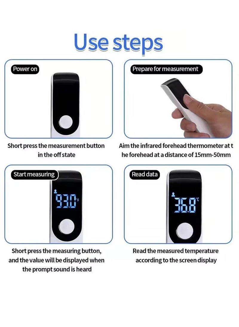 MOCOM Non-Contact Infrared Thermometer – Instant Digital Fever Thermometer with LCD Display, Fever Alarm & High Accuracy for Adults, Kids, Babies – Measures Body & Object Temperature - Image 2