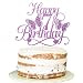 Florcmet Butterfly Happy 7th Birthday Cake TopperGlitter 3D Butterfly 7 Birthday Cake TopperBaby Shower Party Decorations - Image 2