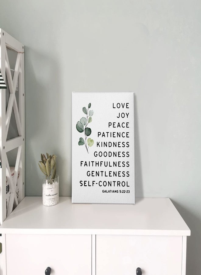 PHAMTE Galatians 5:22-23 Love Joy Peace Patience Kindness Goodness Wall Art,Christian Bible Verse Scripture Print Framed Canvas Painting Artwork Home Bathroom Room Office Church Decor（11x14 Inch） - Image 4