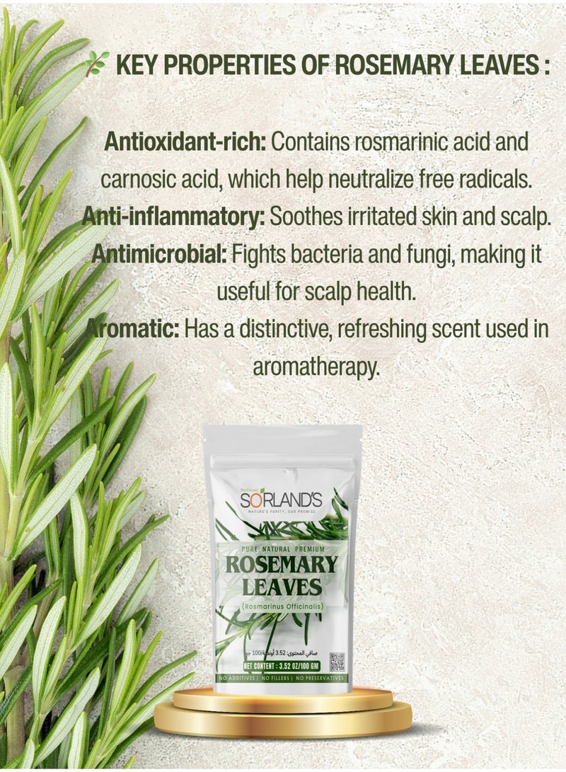 Sorland's Rosemary Leaves 100g – Pure, Natural & Aromatic Herbal Leaves - Image 2