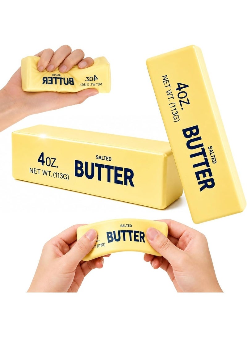 ZEESQUARE Butter Squishy, Fun Soft Squeeze Butter Bar, Squeeze Cheese Stress Toy,Portable Decompression Sensory Toy,Funny Novelty Home Office Desk Decor (Yellow,2Pcs) - Image 1
