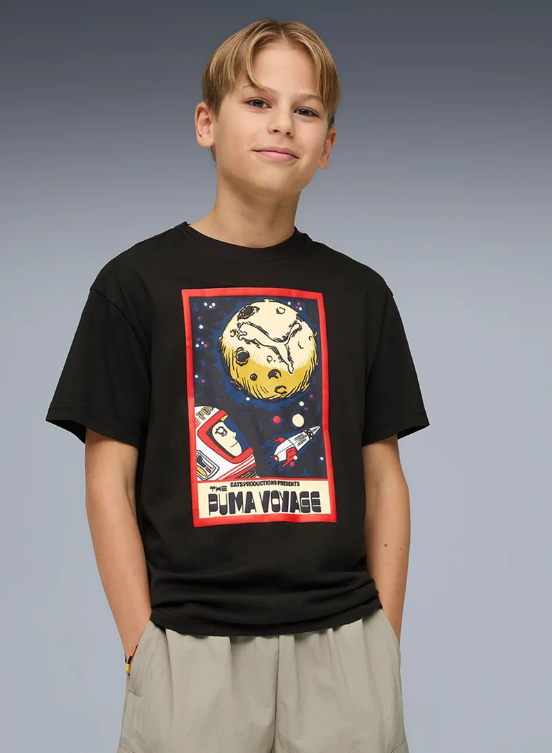 بوما Youth Graphic Puma Voyage T-Shirt