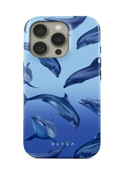BURGA iPhone 16 Pro Case, 2 Piece Hard Shell + TPU Interior, Shock Absorption, All Port Accessible, Raised Bezel For Screen & Camera Protection, Never Fading HQ Print, Ocean Cowboy