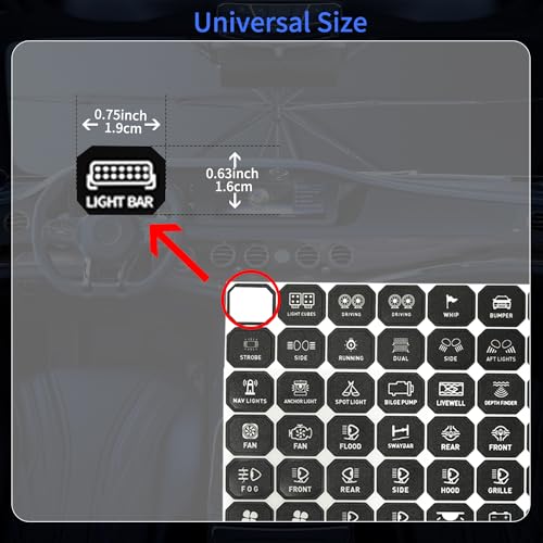 GZ5CG 140Pcs Switch Panel Stickers Universal for 6 Gang 8 Gang 12 Gang Switch Panel - Image 3