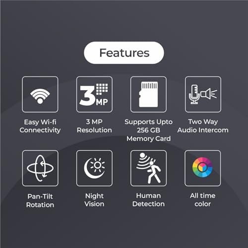 Trueview 3MP Wi-Fi ATC Robot Camera | BIS-ER (STQC Certified) WiFi CCTV Camera | All Time Color Night Vision | Pan Tilt | Smart Tracking | 2-Way Audio | Memory Card & Cloud | T18296S 2026 New Edition - Image 5