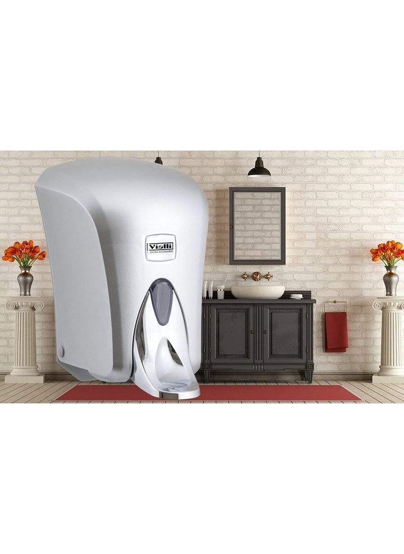 Vialli F6MC Medical Foam Soap Dispenser with Chamber 1000 ml Chrome  - Image 1