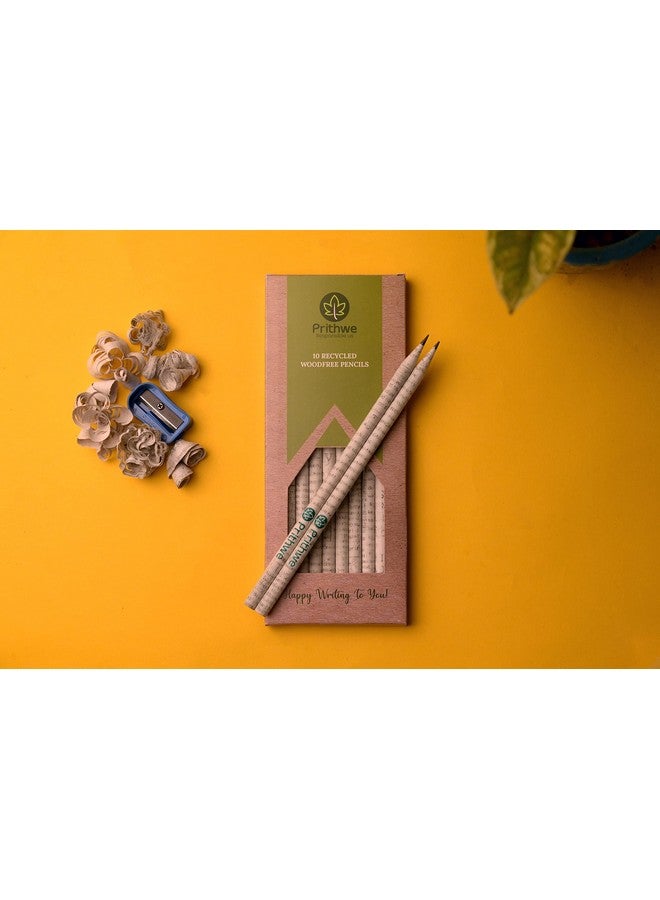 Prithwe Ecofriendly Recycled Newspaper Pencils -Black - Image 5