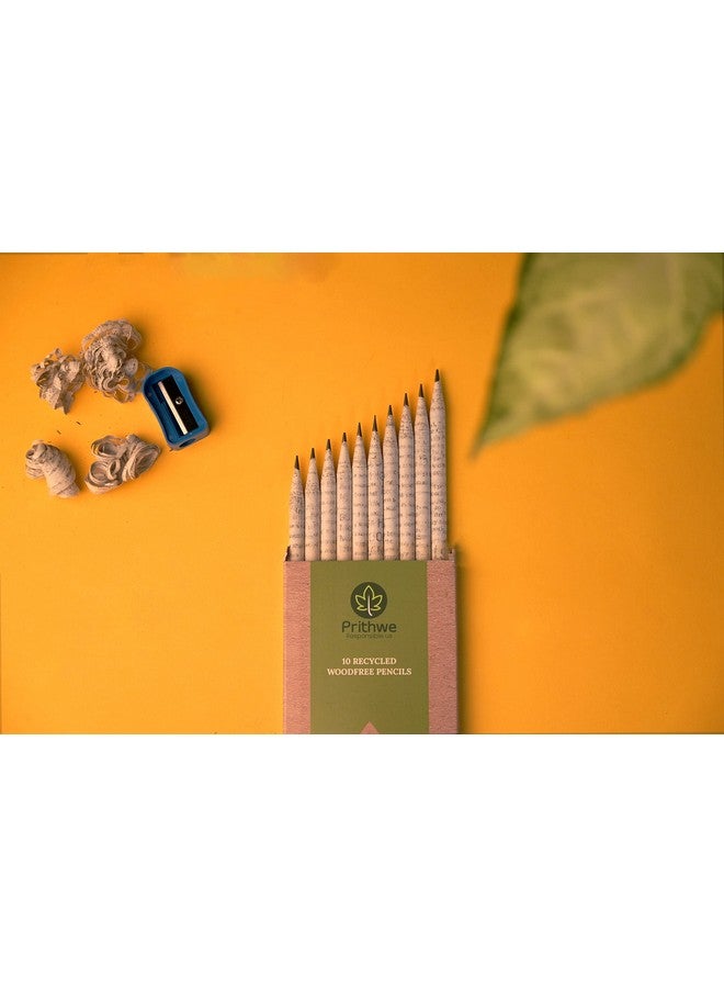 Prithwe Ecofriendly Recycled Newspaper Pencils -Black - Image 3