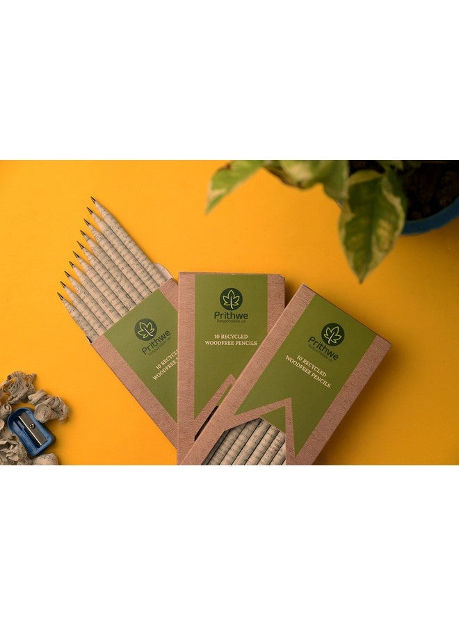 Prithwe Ecofriendly Recycled Newspaper Pencils -Black - Image 2