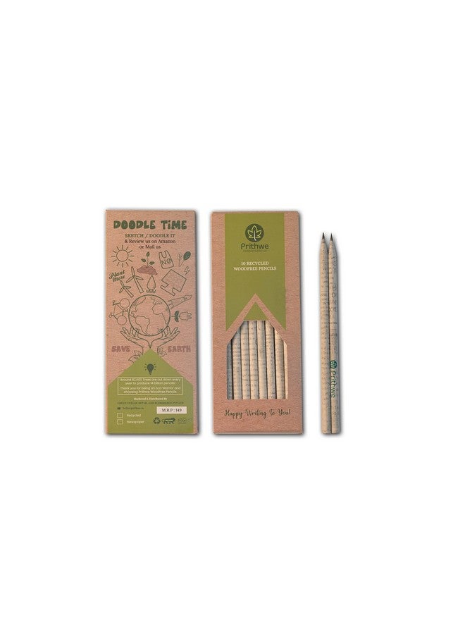 Prithwe Ecofriendly Recycled Newspaper Pencils -Black - Image 1
