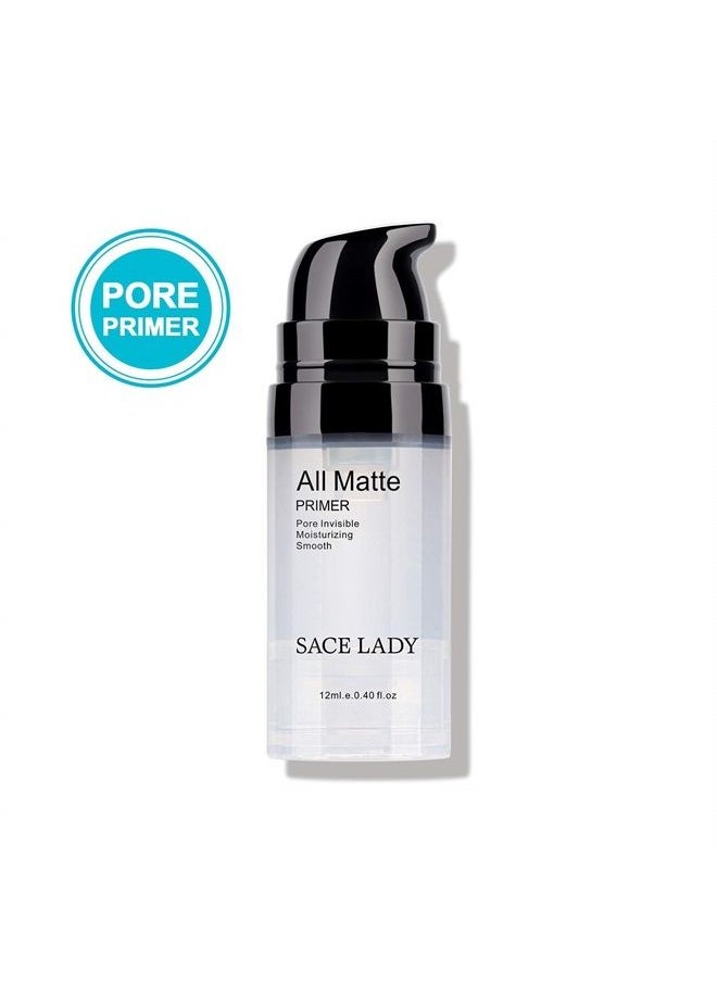 SACE LADY - Invisible Pore Foundation Primer All Matte Face Primer, Oil- control and Smooth Face Primer Gel 12ml/0.4Fl Oz - Image 1
