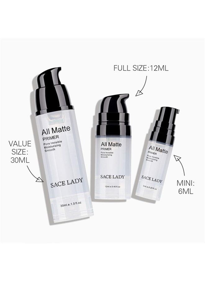 SACE LADY - Invisible Pore Foundation Primer All Matte Face Primer, Oil- control and Smooth Face Primer Gel 12ml/0.4Fl Oz - Image 1