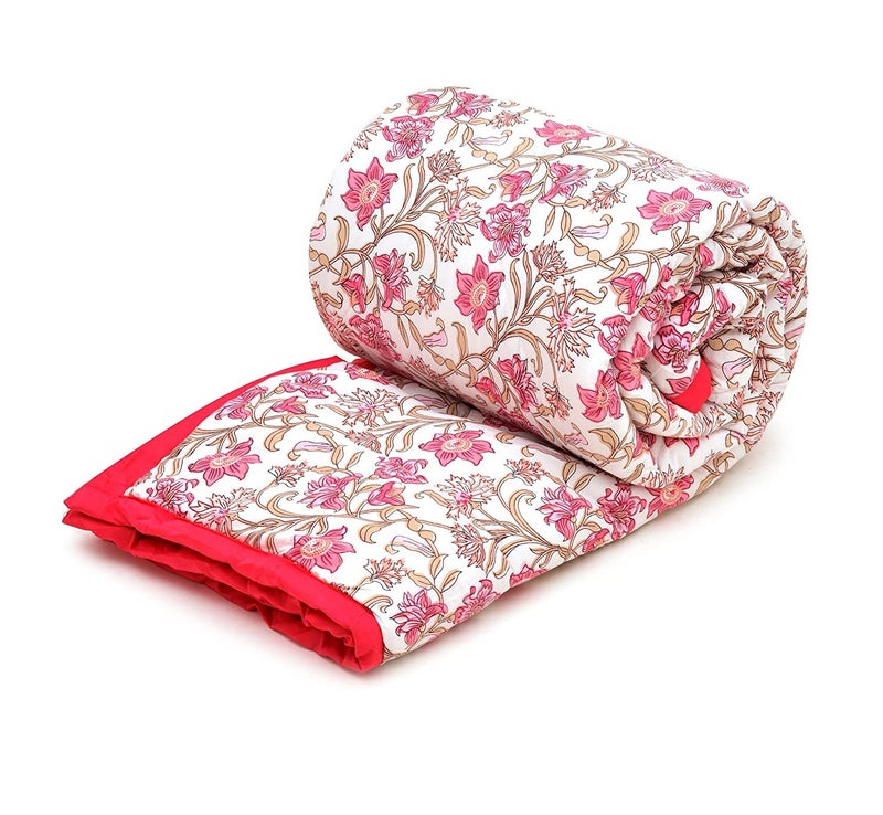 RRC Super Soft Quilted Comforter for Double Bed - Luxury King Size (90x100 Inches), 220 GSM Breathable Microfiber, Cozy All-Season Printed Quilt,Gift for All Occasions - Image 2