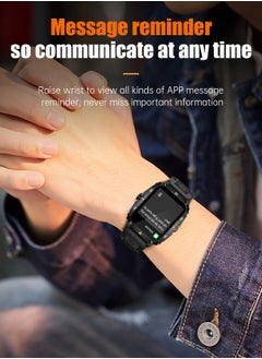 Generic Smart Watches for Men (Make/Answer Calls) with 3ATM Waterproof, Tactical Rugged Watch 1.96" HD Screen Heart Rate Sleep Monitor 100+ Sports Modes Fitness Tracker Compatible with Android iPhone  - Image 4