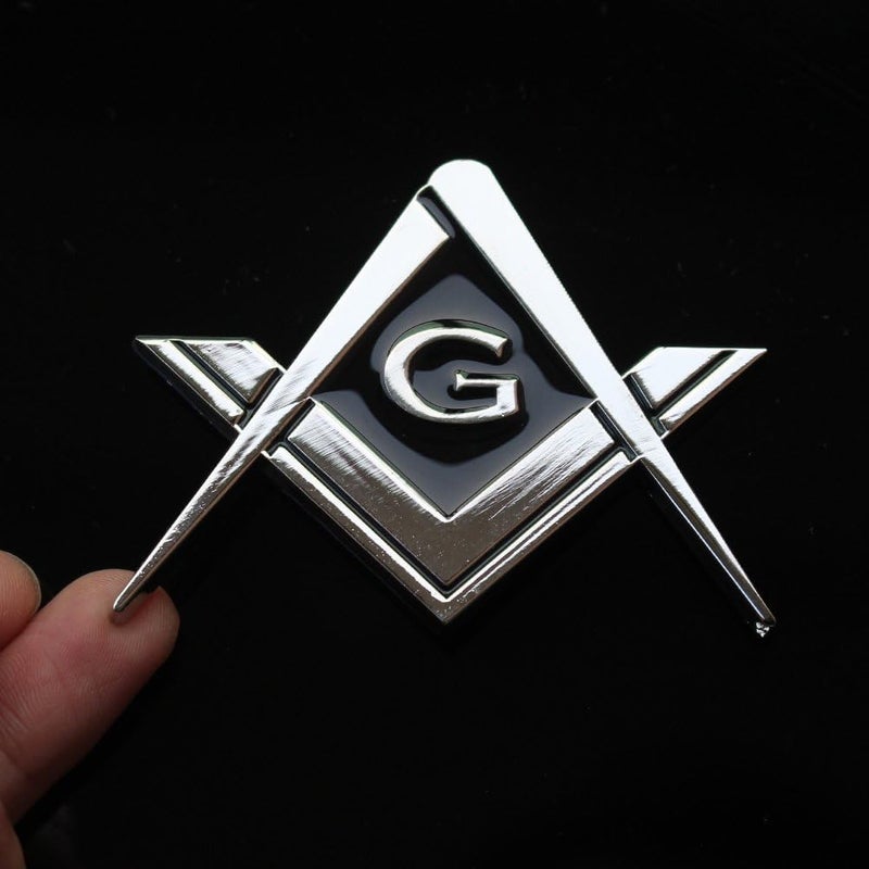 CREATRILL 3 Pack Chrome Plated Masonic Car Emblems - Image 3