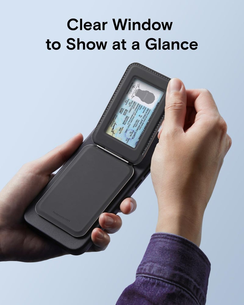 MOFT MagSafe Wallet Card Holder, Fit 1-2 Cards, Adjustable Magnetic Wallet Stand with Open ID Window, Quick Access Flash Wallet Phone Stand for iPhone 16/15/14/13/12 Series (Misty Cove) - Image 3