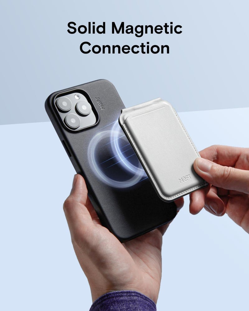MOFT MagSafe Wallet Card Holder, Fit 1-2 Cards, Adjustable Magnetic Wallet Stand with Open ID Window, Quick Access Flash Wallet Phone Stand for iPhone 16/15/14/13/12 Series (Misty Cove) - Image 5