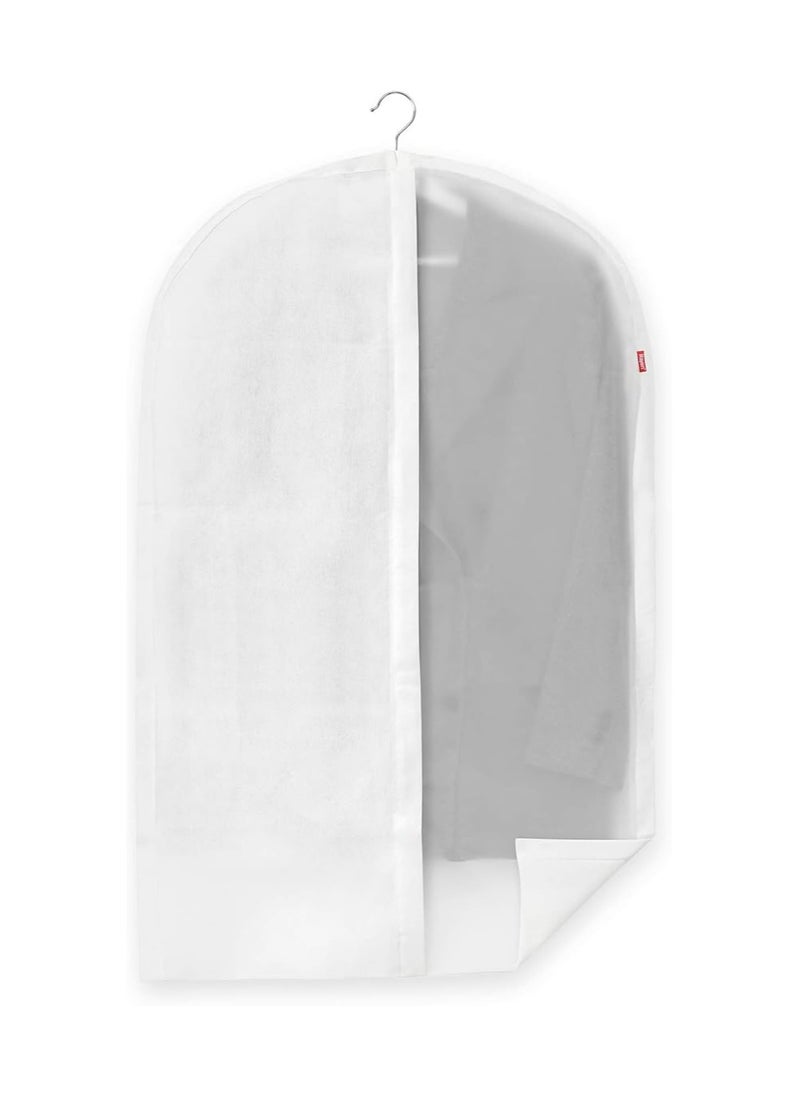 Rayen Wardrobe Clothes Zip|up Hanging Suit Dress Cover Resistant to dust, Moisture and Moths | 60 x 100 cm | White/Translucent  - Image 2