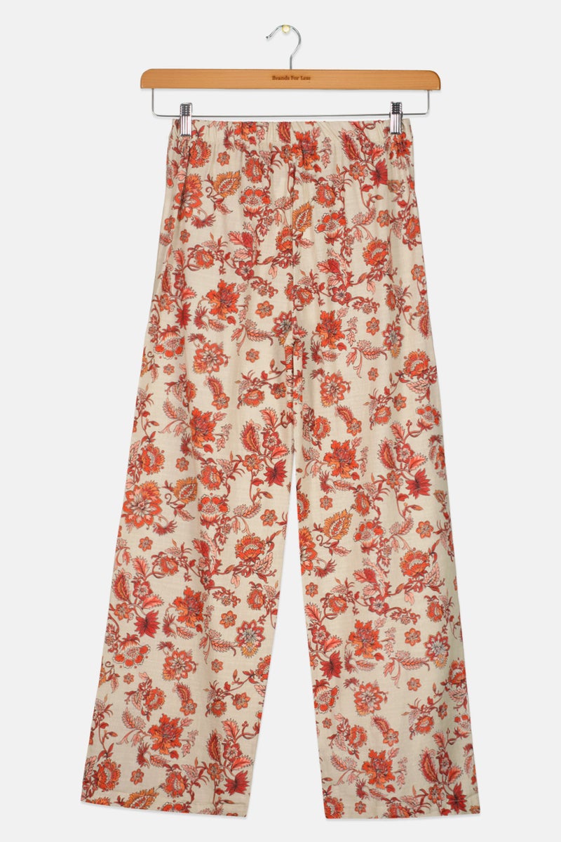 KOTON Kids Girl Floral Print Pants, Muticolor - Image 2