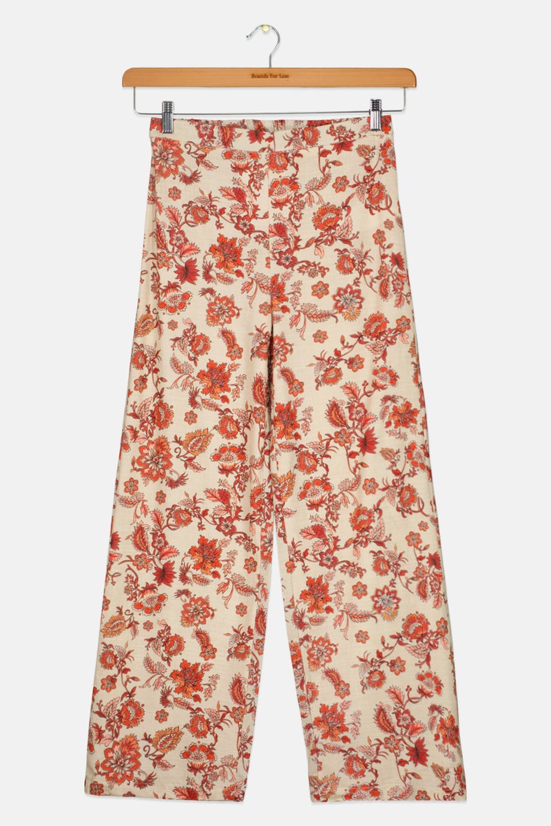 KOTON Kids Girl Floral Print Pants, Muticolor - Image 1