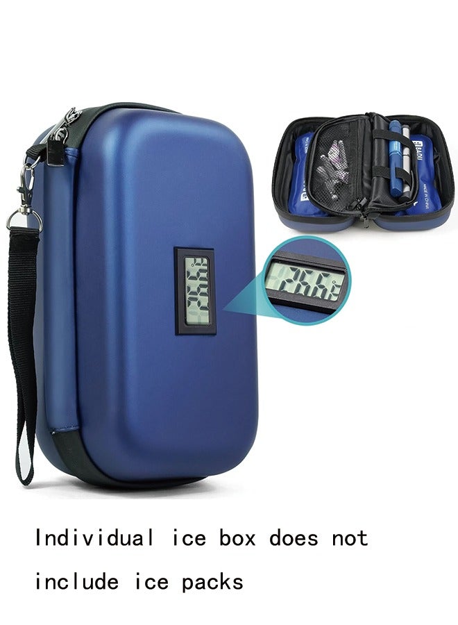 Generic 24-Hour Insulin Cooler Travel Case TSA Approved Medication Diabetic Cooler for Daily Life Trip with Thermometer Temperature Display Refrigerated Medicine Organizer Bag not Includes Ice Packs(Blue)  - Image 1