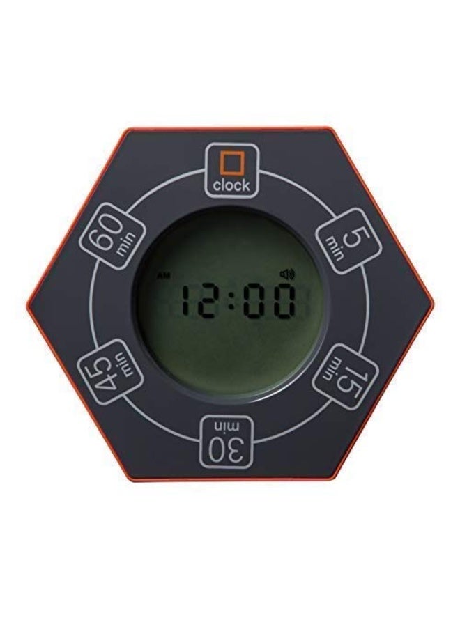 Znewtech Hexagon Rotating Productivity Clock, Pomodoro Timer with 5,15, 30, 45, 60 Minute Presets, Timer for People with ADHD (Orange) - Image 2