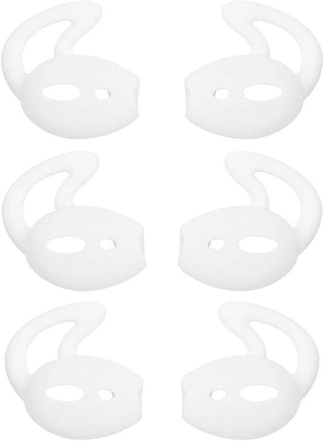 BLLQ Air Pods Earbud Hooks Ear Hook Cover Ear Tip Ear Gel Anti-Slip Cover Silicone Compatible with Air Pods 2 & Air Pods 1 or Ear Pods, 3 Pairs White, WH3 - Image 2